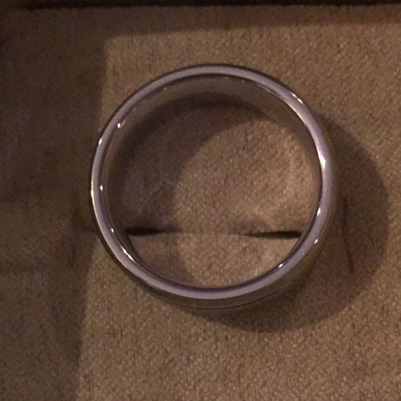 Tungsten men’s wedding band 17 grams of 925 silver size 10 designer - Picture 2 of 3